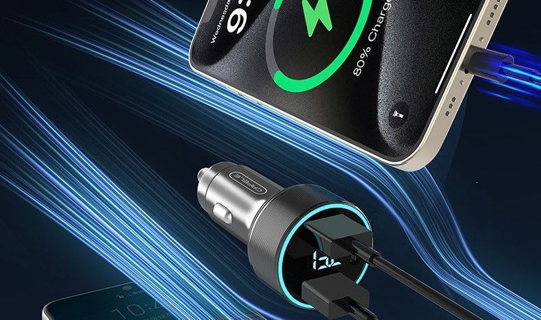 Fast Charge 2026 Model Quick Charge Adapter for Apple Cigarette Lighter Super Car Charger for Huawei Phones Super 3-in-1
