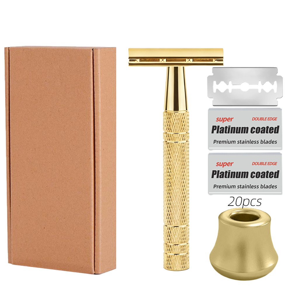 アマゾントップの髭剃り手動髭剃りレトロ髭剃りプラチナ両面刃髭剃り