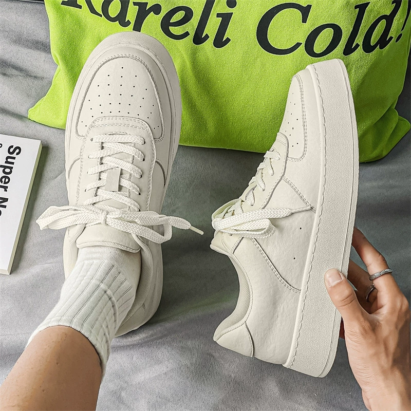 Новая мужская обувь Air Force № 1 дышащая толстая подошва маленькая белая обувь дикая доска обувь повседневная корейская версия туфель с низким верхом-3871