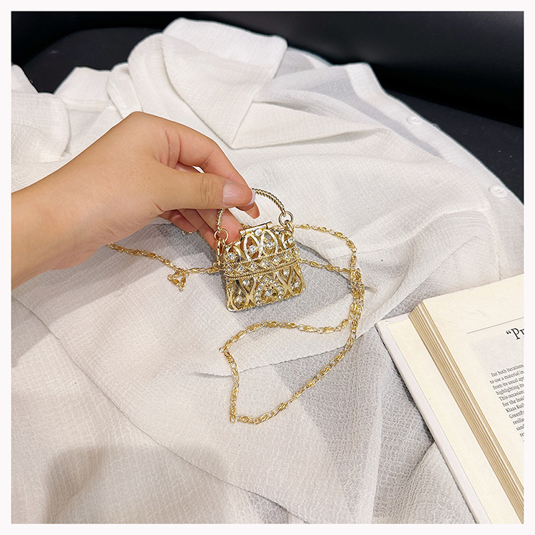 Mini Decorative Simple 2023 Spring/Summer New Fashion Banquet One Shoulder Chain Bag_voghion.com