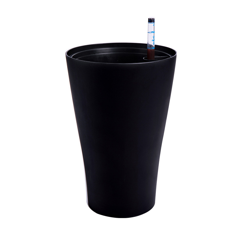 Plástico recto negro alto 26cm