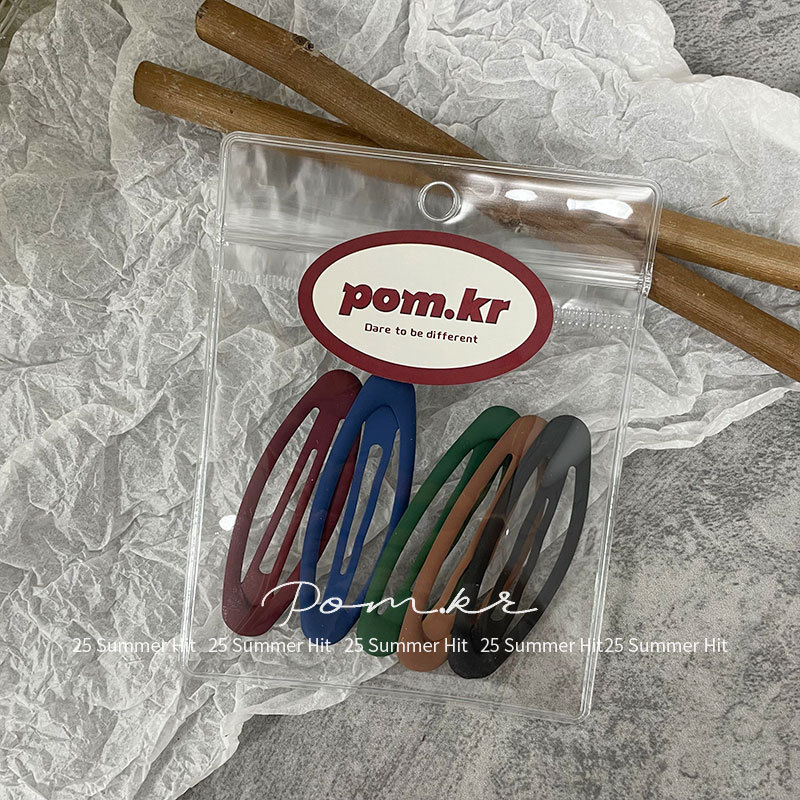 新款韩版简约秋季水滴发夹儿童百搭碎发侧边刘海夹少女掰掰夹发饰|undefined