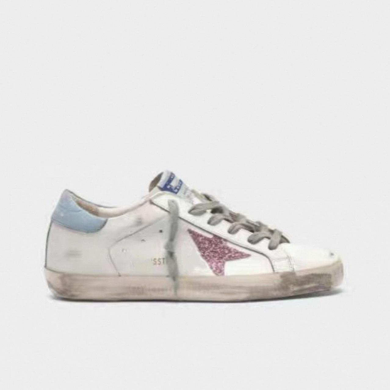 Classic shiny universal casual retro white sneakers flat