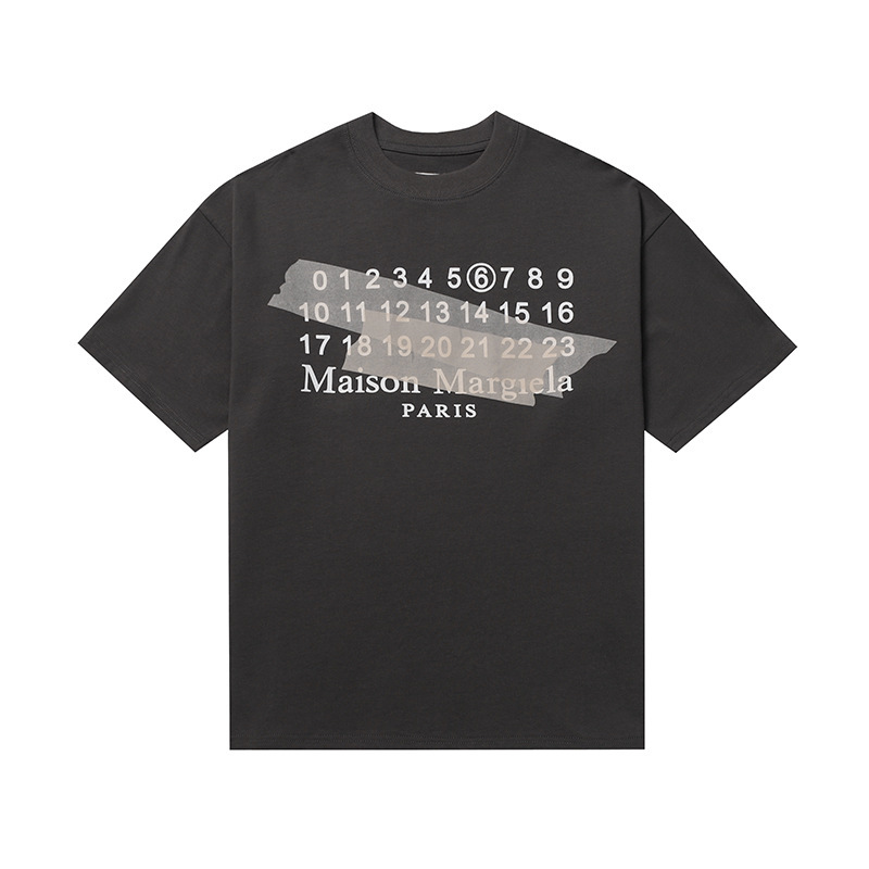 24SS 新デジタルパターンラウンドネックメンズとレディースのトレンディな半袖コットンカジュアル T シャツシリーズ|undefined