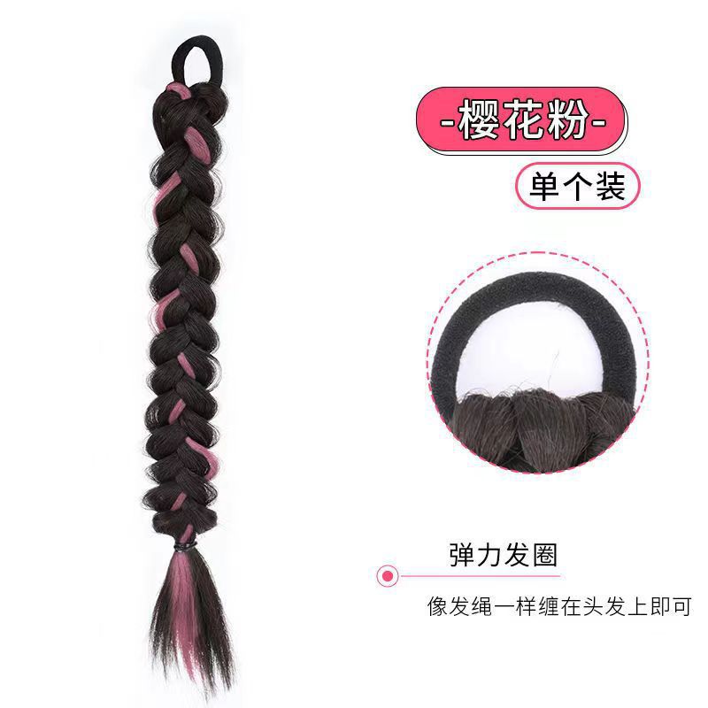 Peluca de Trenza de Cola de Caballo de Fibra de Alta Temperatura
