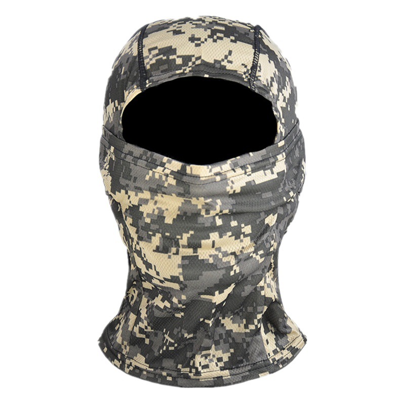 Toalla facial de camuflaje, capucha de ciclismo de verano, capucha de seda helada, bufanda para el cuello a prueba de viento, máscara de protección solar de pesca para hombres, capucha que cubre la cara