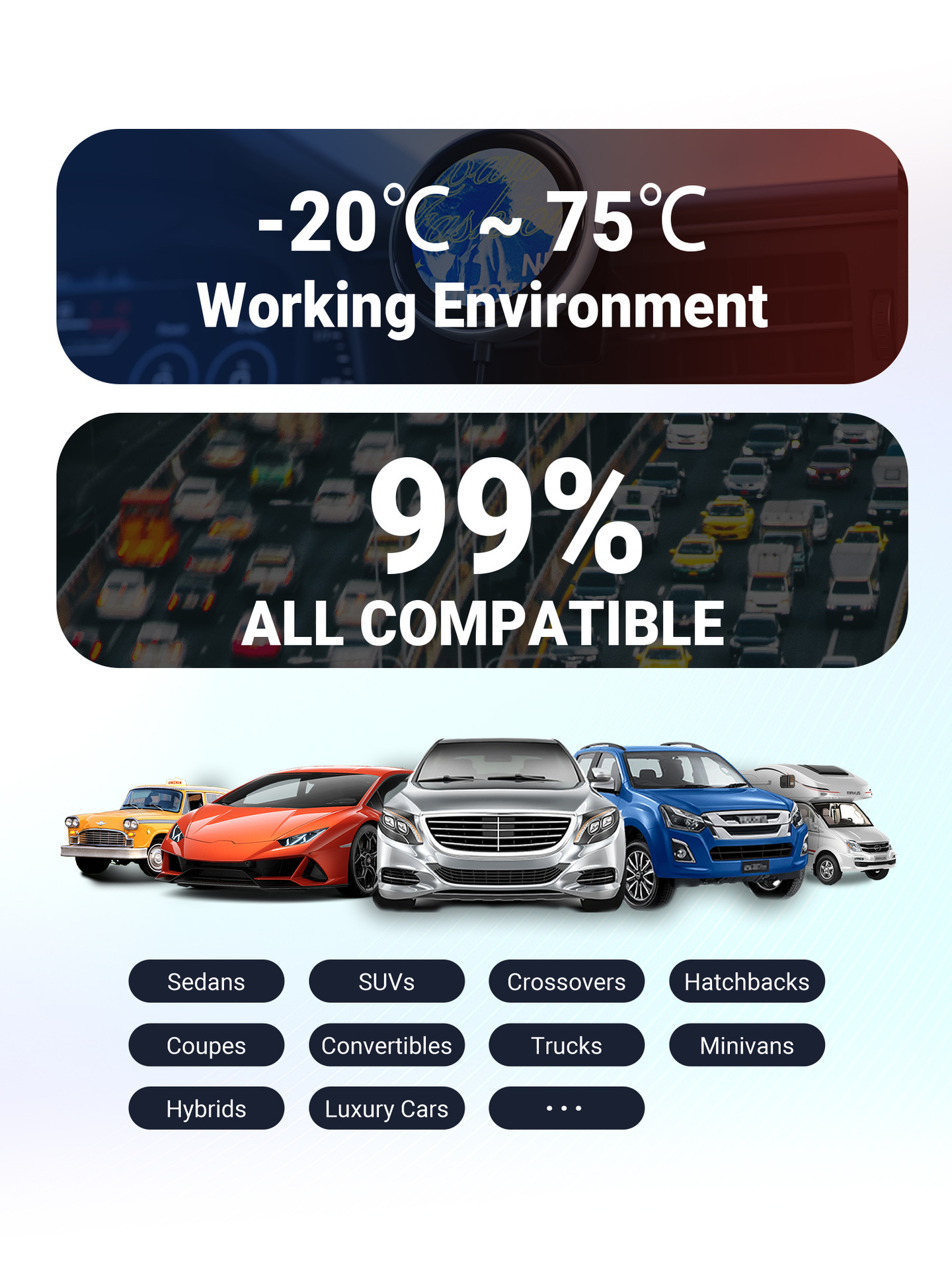 New Model with Screen, Wired to Wireless Carplay Portable Adapter for Apple Screen Projection