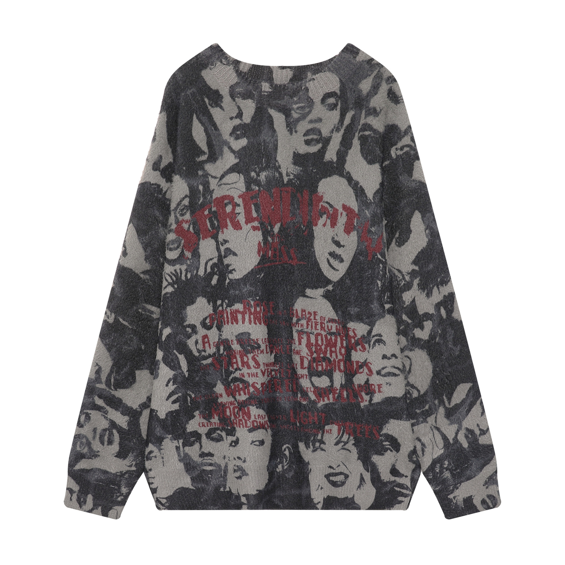 Retro trend brand design knitted sweater hip-hop style with a round…