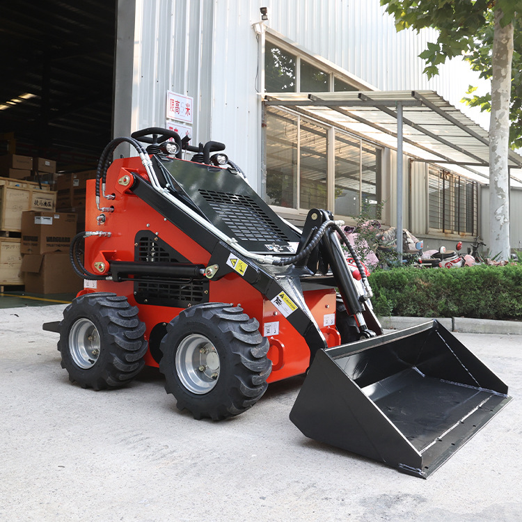 Pequeña carretilla elevadora deslizante para la construcción de jardines agrícolas carretilla elevadora multifuncional rotación de 360 grados vehículo de operación de espacio estrecho image 3