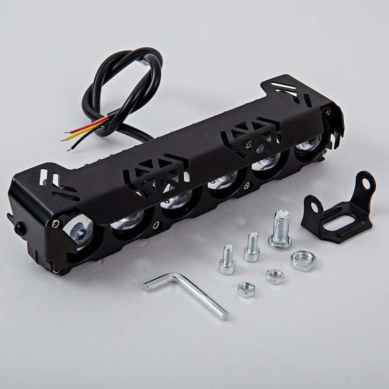 Motorcycle spotlight led faro bicolor dos ojos cuatro ojos cinco seis ojos luz alta y baja luz delantero eléctrico impermeable