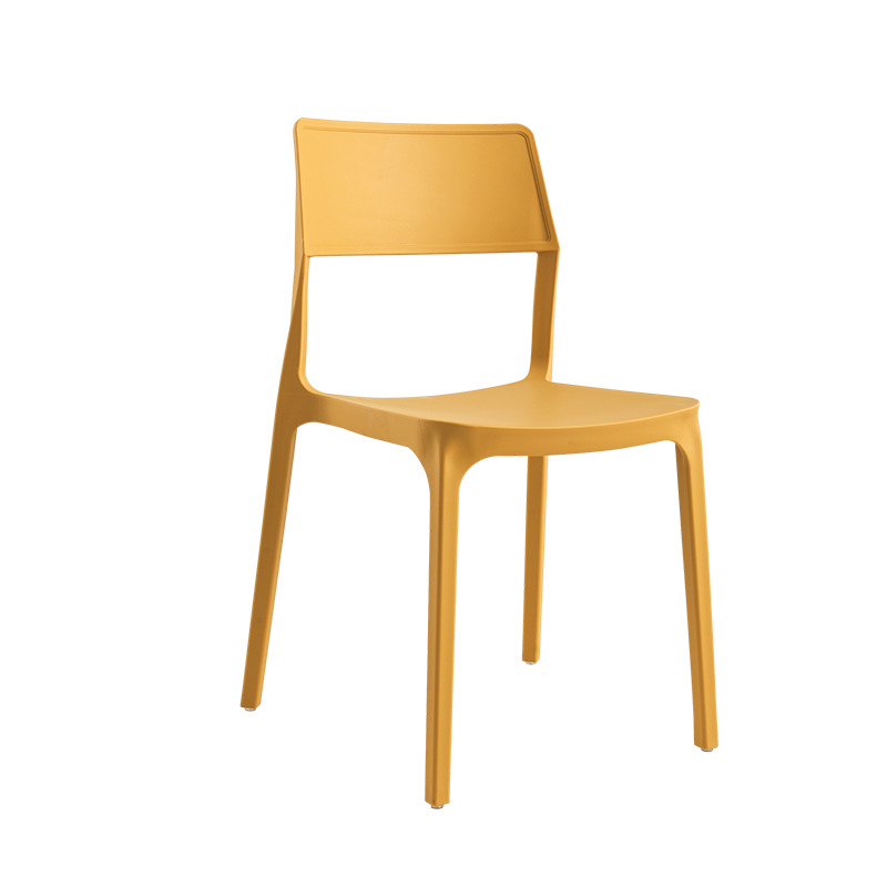 Silla de comedor de plástico simple moderna silla de comedor de ocio al aire libre Silla de adultos creativa nueva silla de plástico comercial engrosada