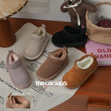 XSHX复古『澳系珍珠』儿童雪地靴女童冬一脚蹬牛反绒皮249072