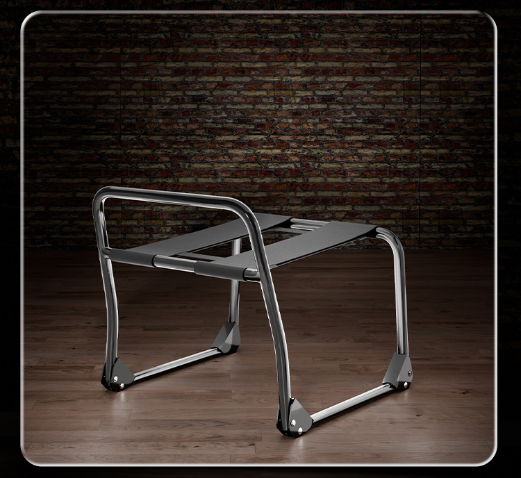 Foldable Adult Positioning Chair with Arch Bridge Design, Black Metal Frame — detail image 28