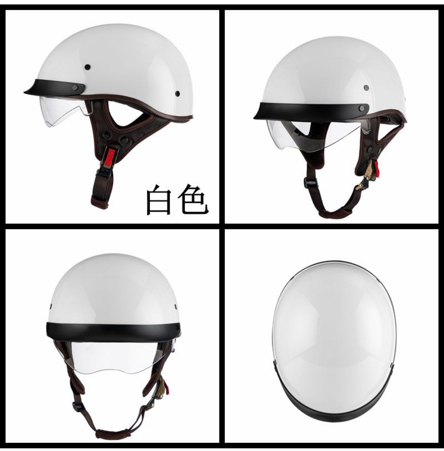 Cruise Motorcycle Half Helmet Retro Winter Men's Women's Motorbike Helmet