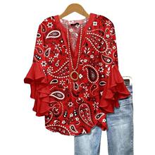 I 27868 Floral V-neck T-shirt ���� V �� T ���羳����ͨ��