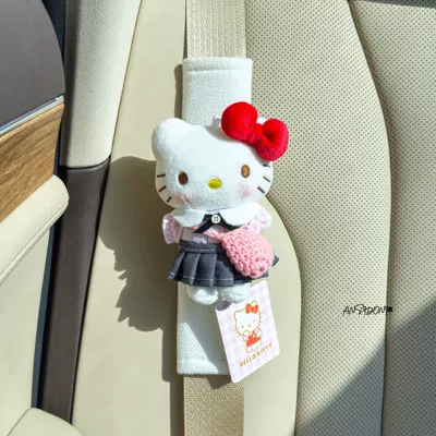 Sürətlər qutusu və əl tormozu başlıqları — Pads Car Seat Belt - authentic-kt-shoulder-pads-white-linen-authentic-red-knot-kt-pink-school-uniform-pink-bag-single