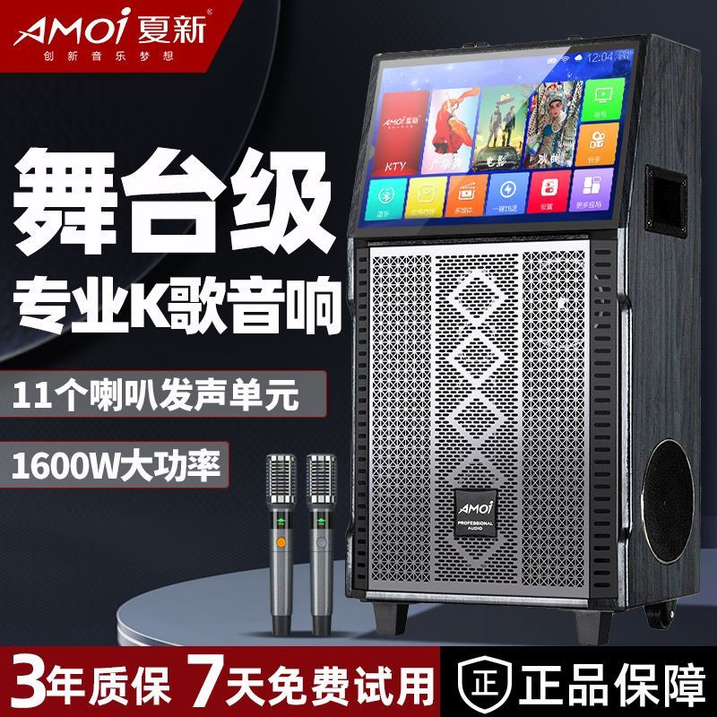 Free Shipping Xia Xin Square Dance Audio with Display Screen Outdoor Karaoke Speaker Singing Ktv Home All-In-One Microphone