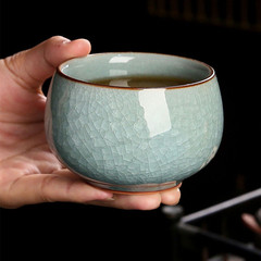 氷花開片陶磁器品茗杯汝窯主人杯可養茶杯氷割れ家庭用茶杯工夫個人票