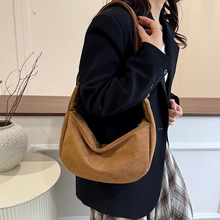 复古豹纹简约慵懒风托特包2025秋冬新款日常轻便大容量单肩饺子包