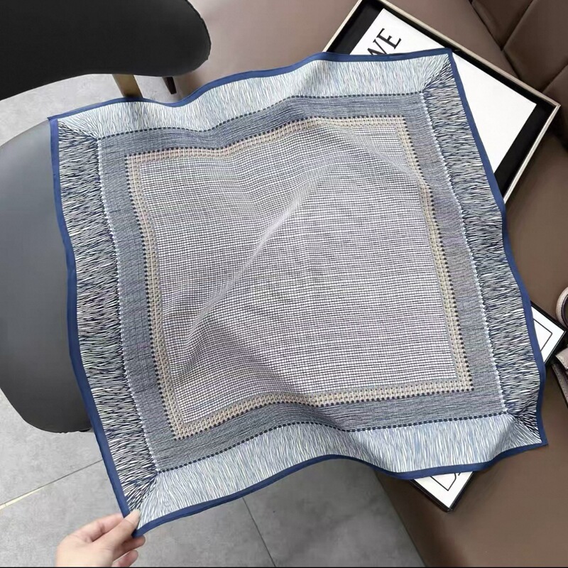 100%桑蚕糸シルクダブルクレープ65メイラードカシューナッツ柄スカーフ女性用春夏薄手高級感軽やかな高級シルクスカーフ|undefined