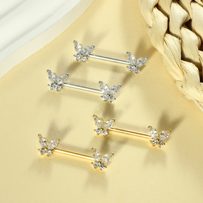Pointed titanium steel lip stud product view