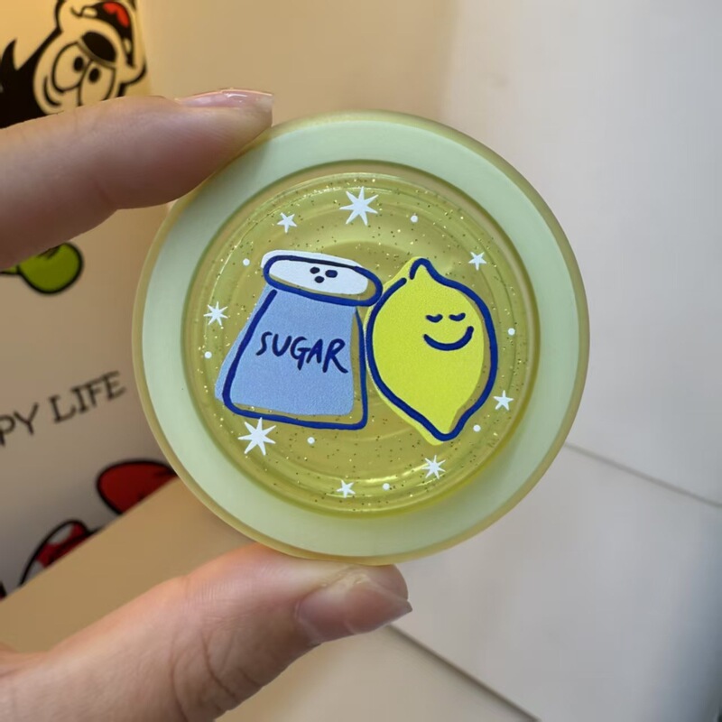 Bubble Pps Perfect Day Sweet and Sour Lemon Candy Fresh Magnetic Snap Airbag Phone Telescopic Folding Stand