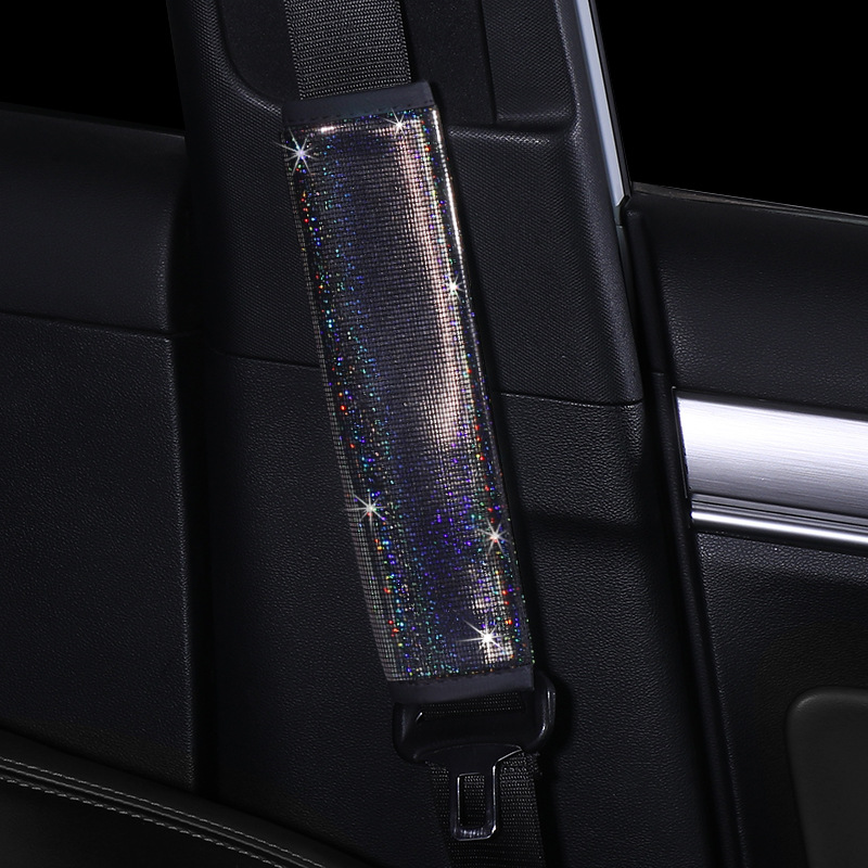 Cubierta del volante del coche de bronceado colorido transfronterizo sin anillo interior Banda elástica Cubierta de cambio Cubierta del freno de mano Cubierta del mango de estrella de diamantes calientes