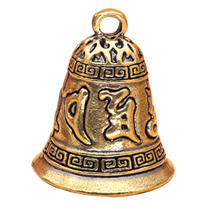 Estilo chino de seis palabras mantra Bell llavero colgante latón Halloween moda nacional boutique bronce pequeña mercancía