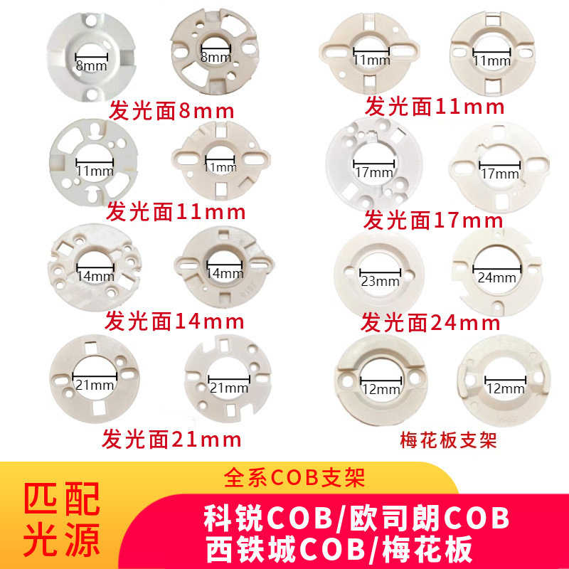 COB light source fixing bracket can match 7mm11mm17mm23mm luminous surface COB bracket size is complete COB light source fixing bracket can match 7mm11mm17mm23mm luminous surface COB bracket size is complete