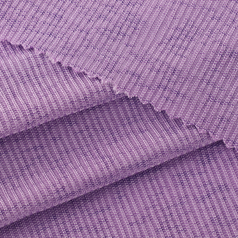 180g tela acanalada de copo de nieve de dos colores, blusa de punto de primavera y verano para mujer, falda de camiseta, tela de camisa de fondo