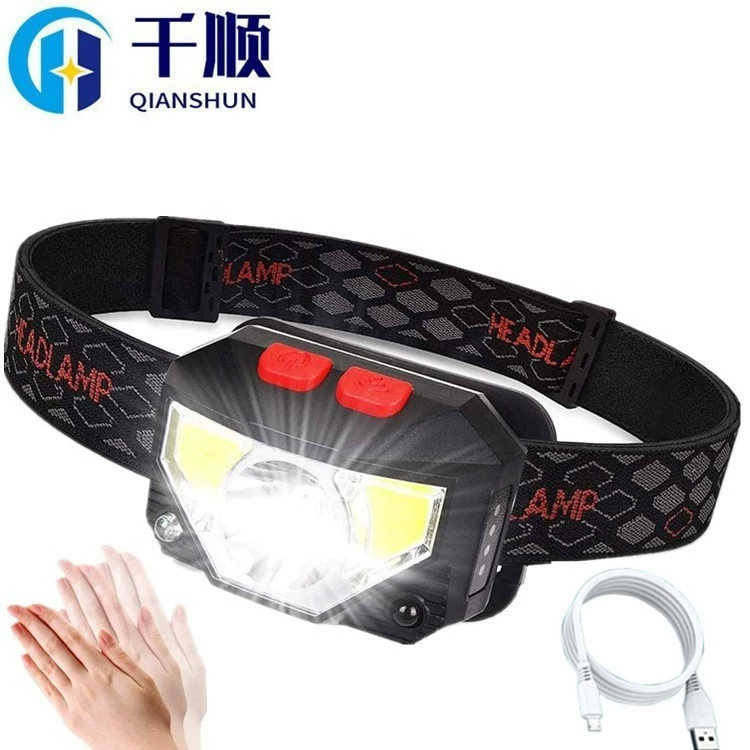 Новый 5 Вт сильный свет USB зарядка индукционный налобный фонарь Открытый Рыбалка пеший Туризм ночной Кемпинг Водонепроницаемый светодиодный налобный фонарь