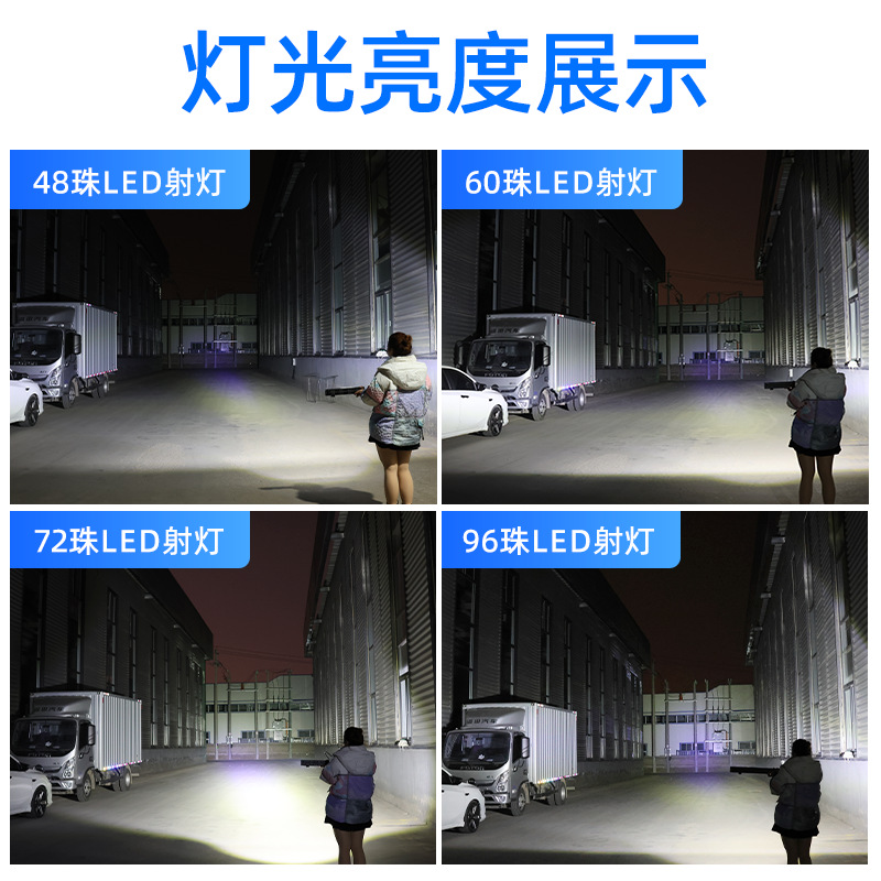 Motocicleta foco led modificación del coche astigmatismo lámpara larga camión luz fuerte en la rejilla excavadora montacargas faro de barra superior