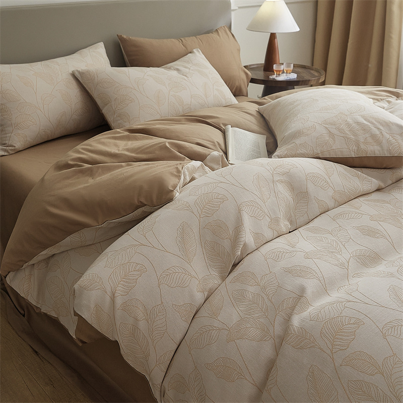 Class a Maternal and Infant Grade Jacquard Pure Cotton Four-Piece Set, Xinjiang Cotton, All-Cotton Naked Sleeping Sheets, Duvet Covers, Bedding Wholesale