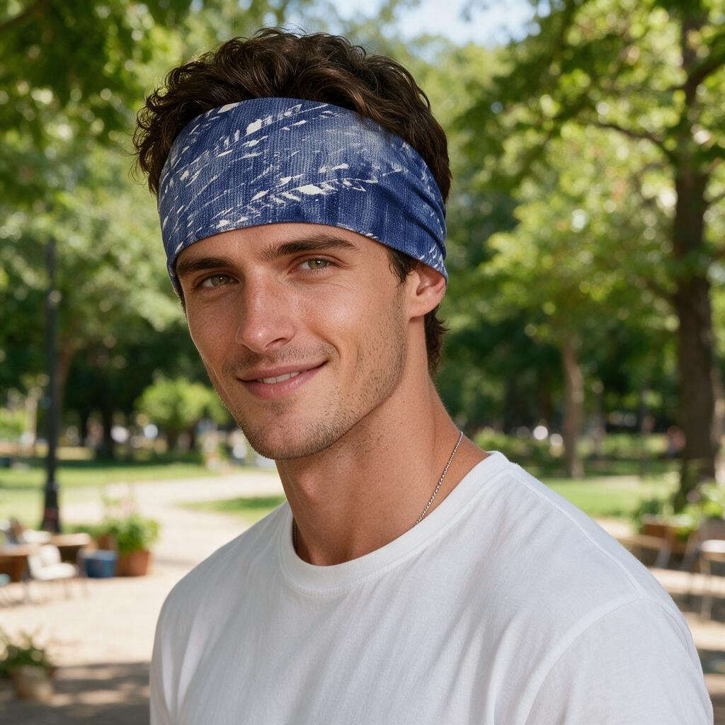 Headband Customized Sweat-Absorbent, Quick-Drying, Anti-Uv, Sunscreen, Elastic Promotional Brand Printed Export Amazon Tmall Hair Band