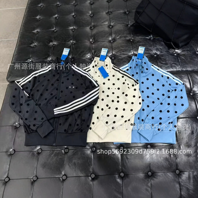 Cross-Border Trade Three-Leaf Brand 26Ss New Style Flocked Striped Polka Dot Stand Collar Jacket Women's Slim-Fit Trench Coat Cross-Border Trade Three-Leaf Brand 26Ss New Style Flocked Striped Polka Dot Stand Collar Jacket Women's Slim-Fit Trench Coat