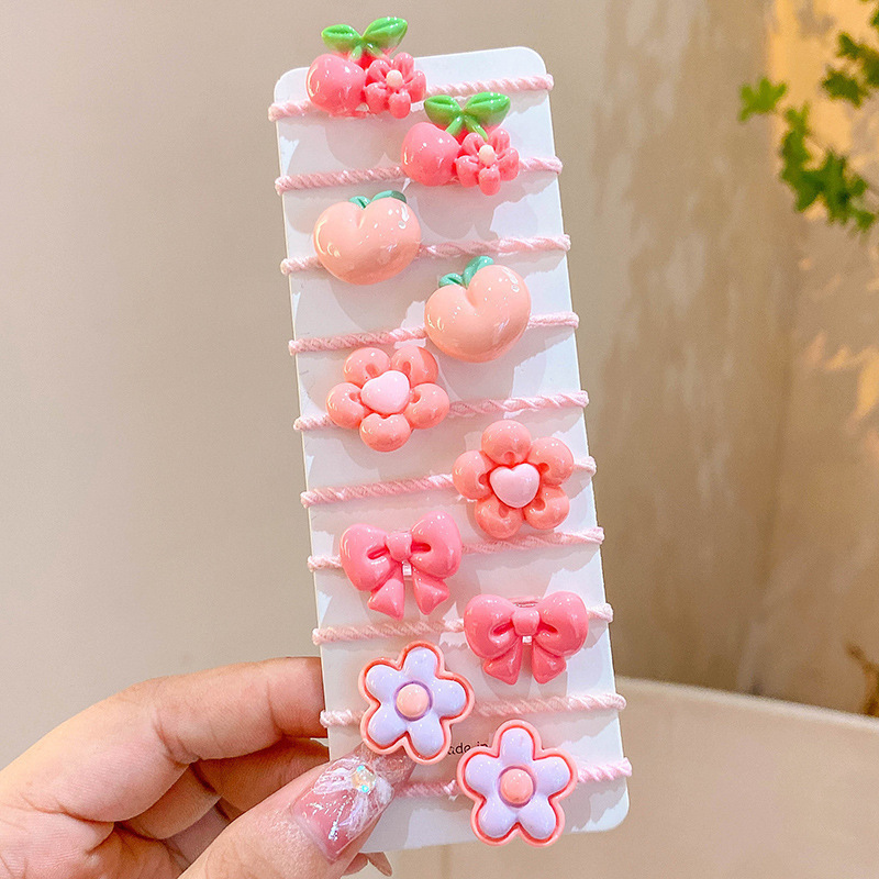 卡通头绳辫子发饰高弹力尼龙发圈发女宝宝橡皮筋头花儿童头饰|undefined