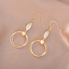 Design short trend earrings, Japanese and Korean, bright catchy style, light luxury style