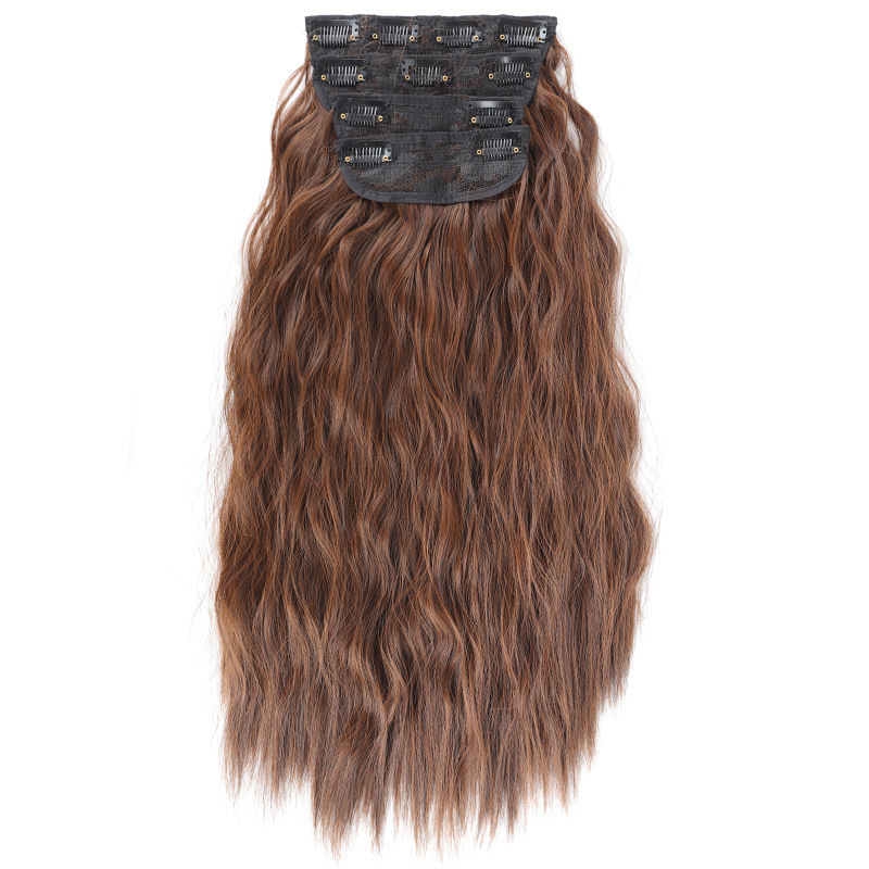 Transfronterizo Europa y los Estados Unidos cuatro piezas de clip de cabello comercio exterior ondas de agua crecen ondas de cabello extensiones de cabello