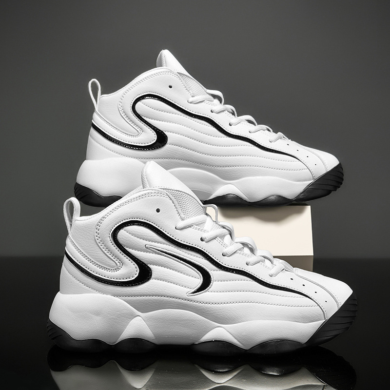 Zapatos deportivos de hombre otoño 2025 nuevos zapatos de cuero de moda coreana de comercio exterior de tamaño grande 48 zapatos de baloncesto image 7