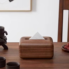 北アメリカの胡桃の木のティッシュボックスの木製のティッシュボックスのリビングのデスクトップのティッシュボックスのホテルのレストランの木製のナプキンの箱