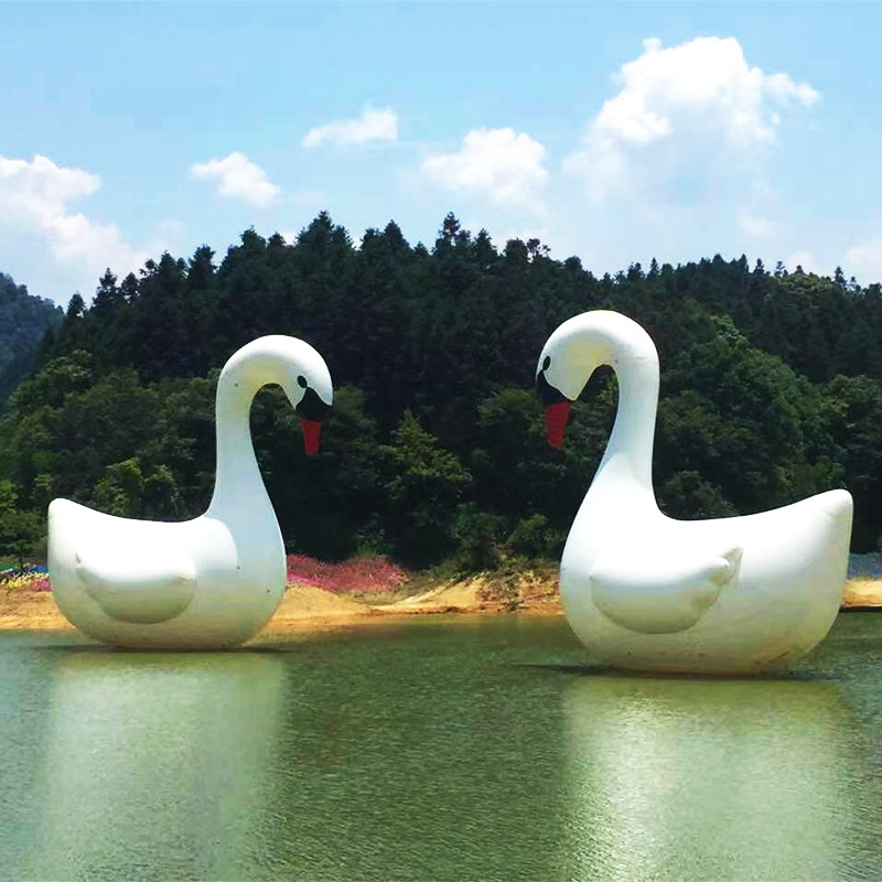 充气大白鹅卡通气模美陈PVC火烈鸟水上大黄鸭鸭子吉祥物气模工厂