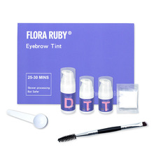 跨境彩妆FLORA RUBY染眉膏套装美容院快干自然染眉毛烫色剂膏批发