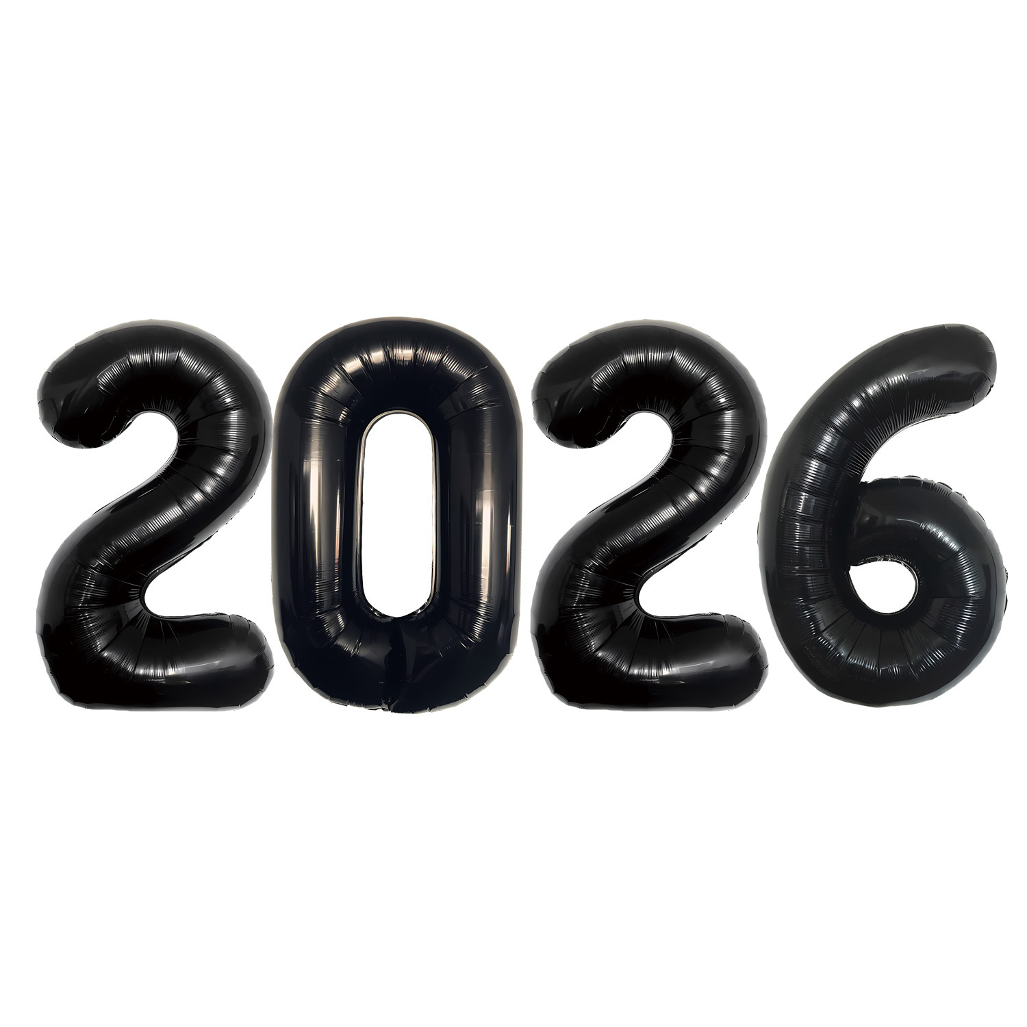 2026 globo suministros de fiesta de Año Nuevo al por mayor transfronterizo decoración de Año Nuevo diseño de película de aluminio set de globos digitales