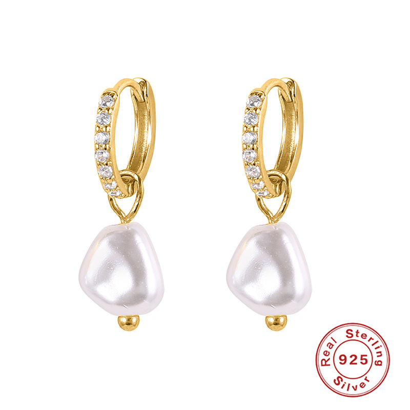1g Weight 925 Sterling Silver Ear Needle Material 18K Gold Plated Plating Material Drop Earrings Classification 1 Pair Quantity Date, Tea Party Occasion 925 Sterling Silver Material Geometric Pattern All Seasons Season Women's Gender Elegant, Simple Style Style 1 Pair 18K Gold Plated 925 Sterling Silver 925 Sterling Silver Earrings Geometric Drop Earrings 76