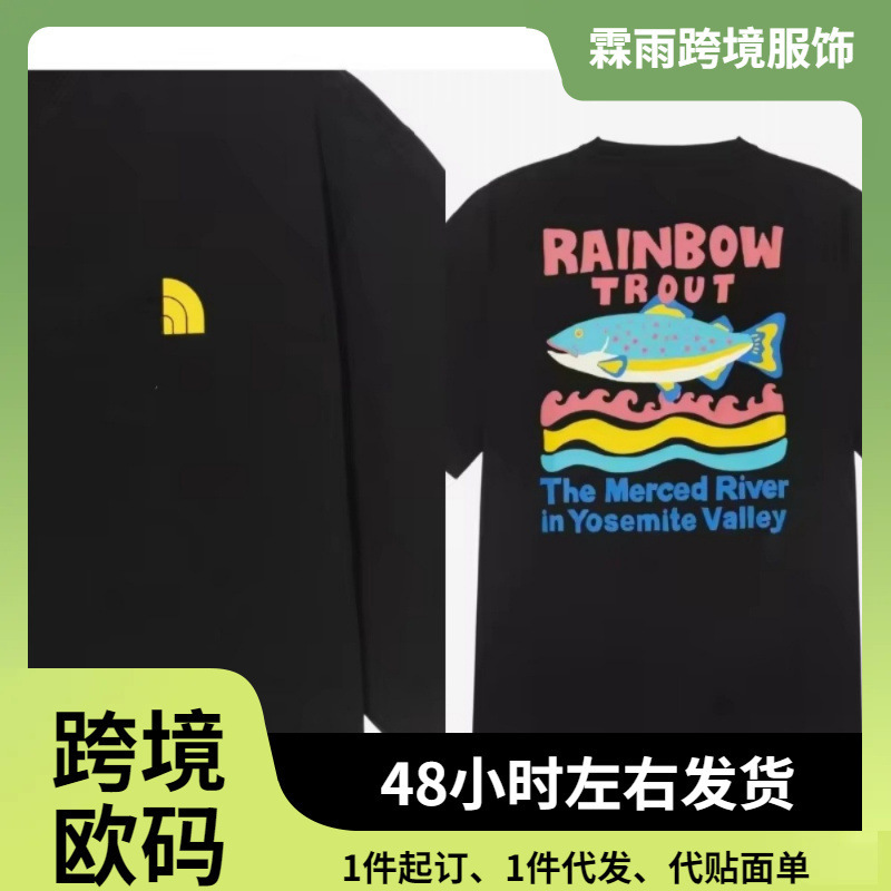 Unisex Pure Cotton Printed Short-Sleeved Summer Fashion Casual Classy Versatile Breathable Sports Men's and Women's T-Shirts