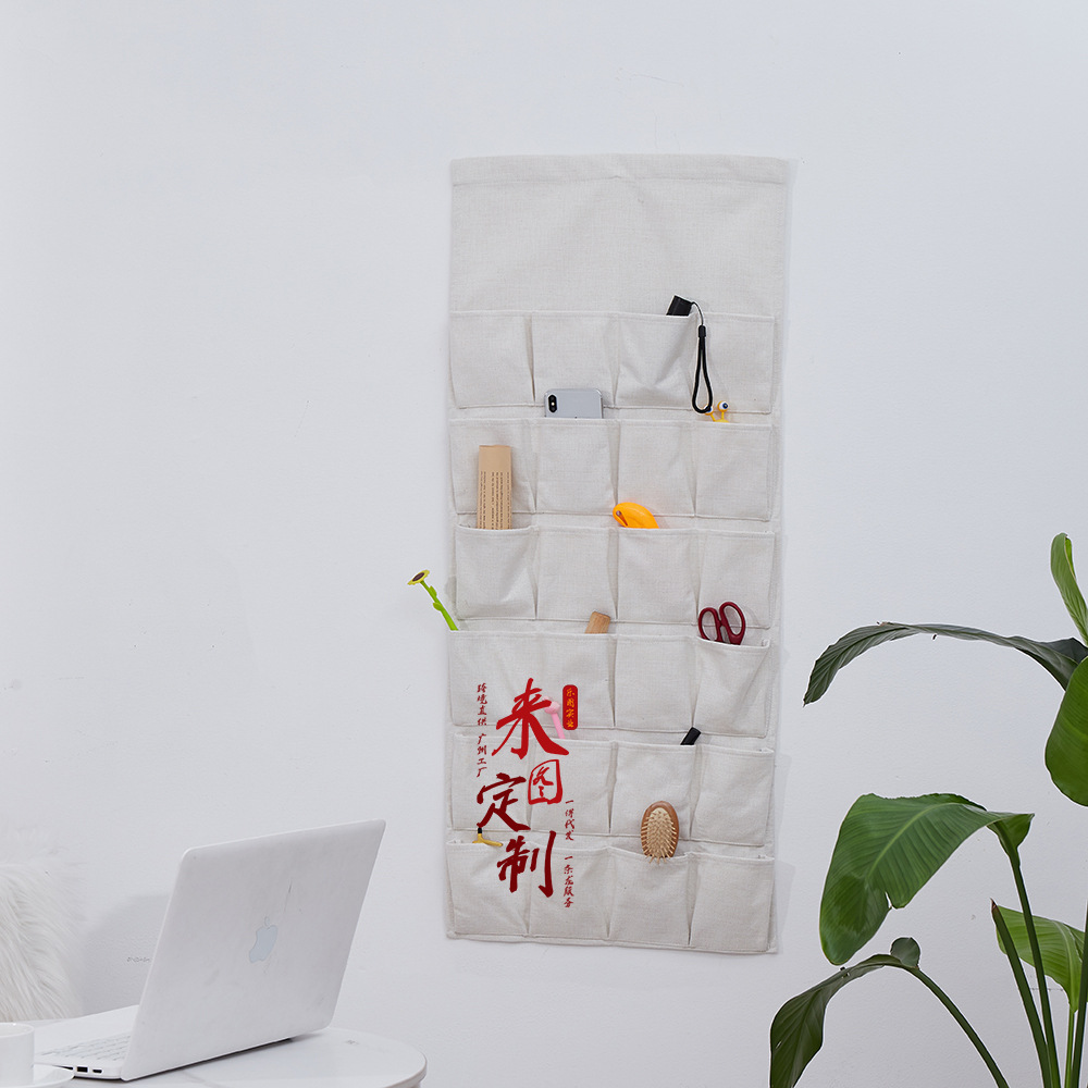 La imagen se puede arreglar detrás de la bolsa de almacenamiento de la puerta bolsa de almacenamiento colgante de pared bolsa de almacenamiento de varilla colgante de pared bolsa de organización
