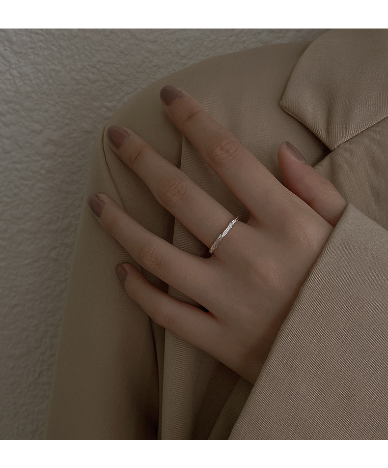 2g Weight Band Rings Classification Adjustable Ring Size 1 Piece Quantity Daily Occasion 925 Sterling Silver Material Geometric Pattern All Seasons Season Women's Gender Simple Style Style 1 Piece 925 Sterling Silver Geometric Band Rings 7