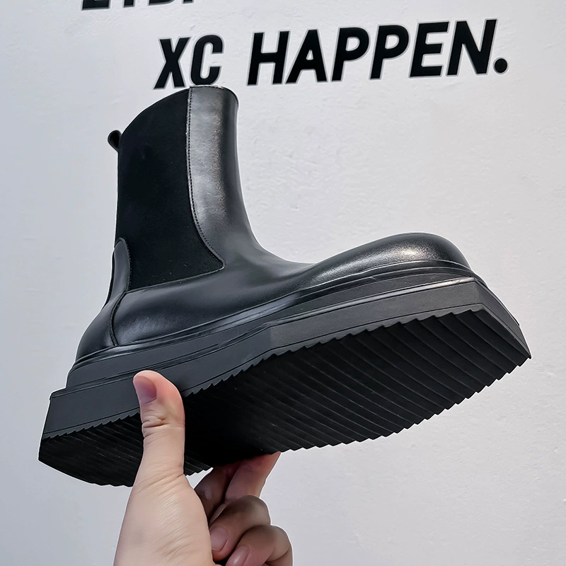 Обувь Мартенсы Челси (Martens) из кожи, трендовая платформа, унисекс 36–44