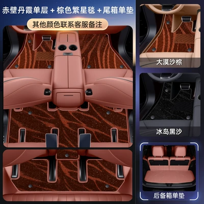 Modelə uyğun ayaqaltı, Fully Enclosed 2025 Car Carpet - haopin-hl2025-2025-models-package-model-chibi-danxia-brown-starry-blanket-trunk-single-pad-for-other-colors-please-contact-customer-service