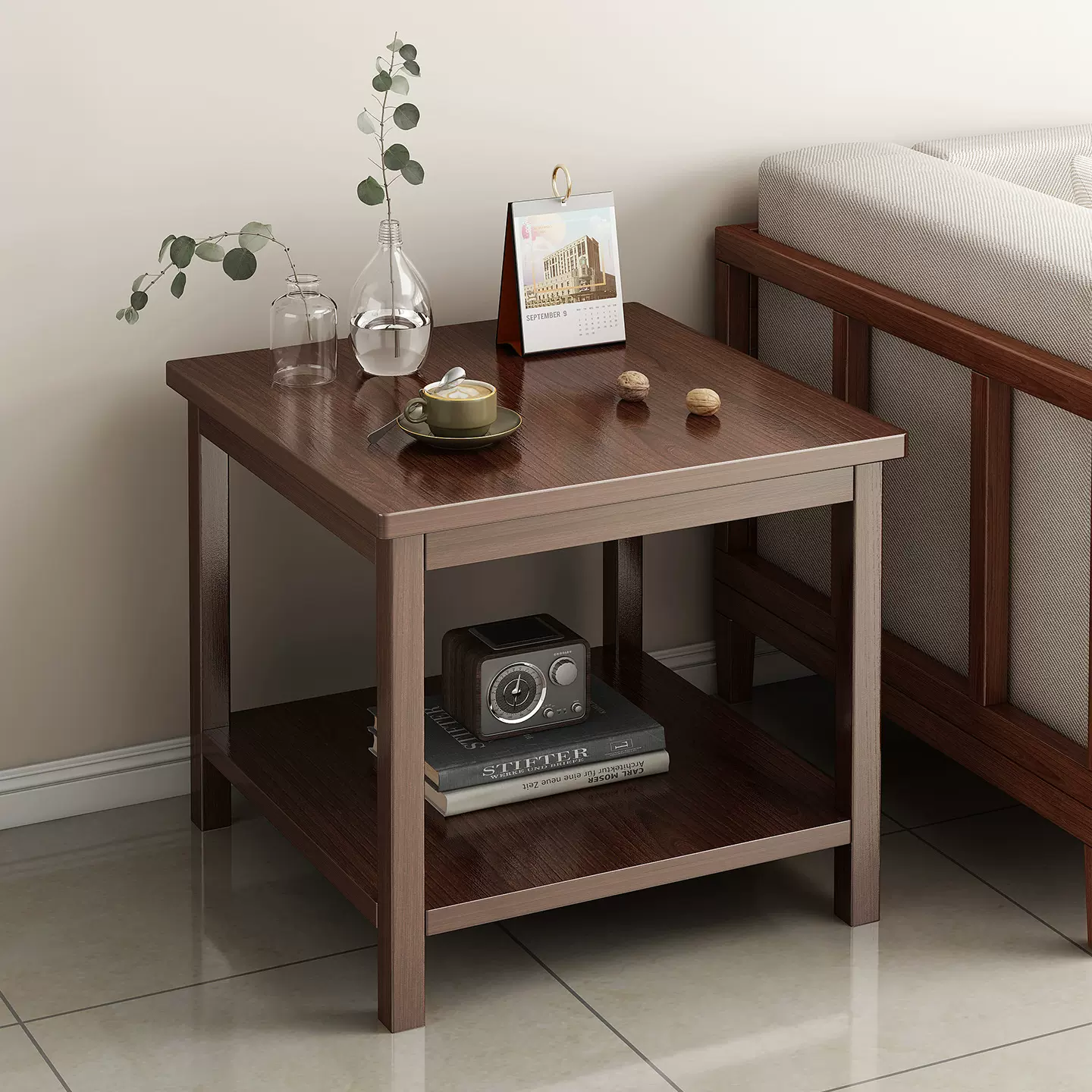 实木茶几客厅沙发边几小户型角几边桌卧室茶桌茶台桌侧边柜小桌子